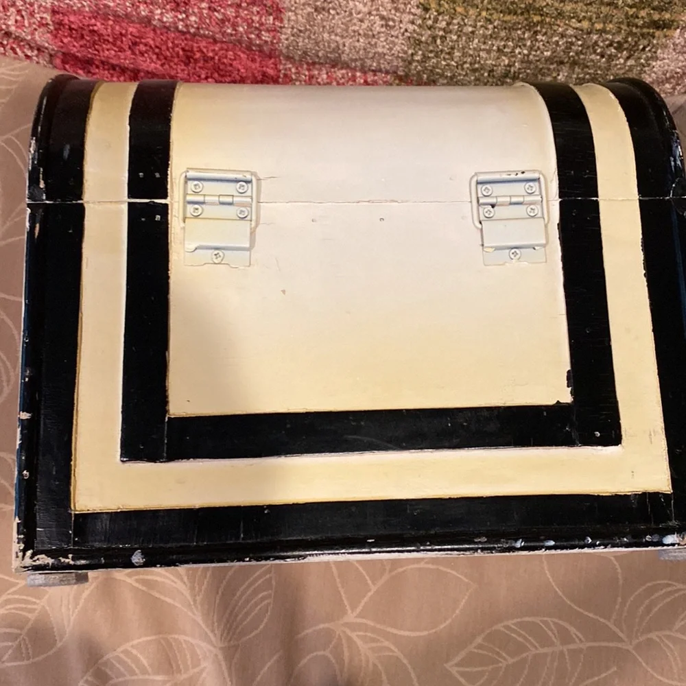 Vintage Paris Wooden Dome Top Metal Latch Box
